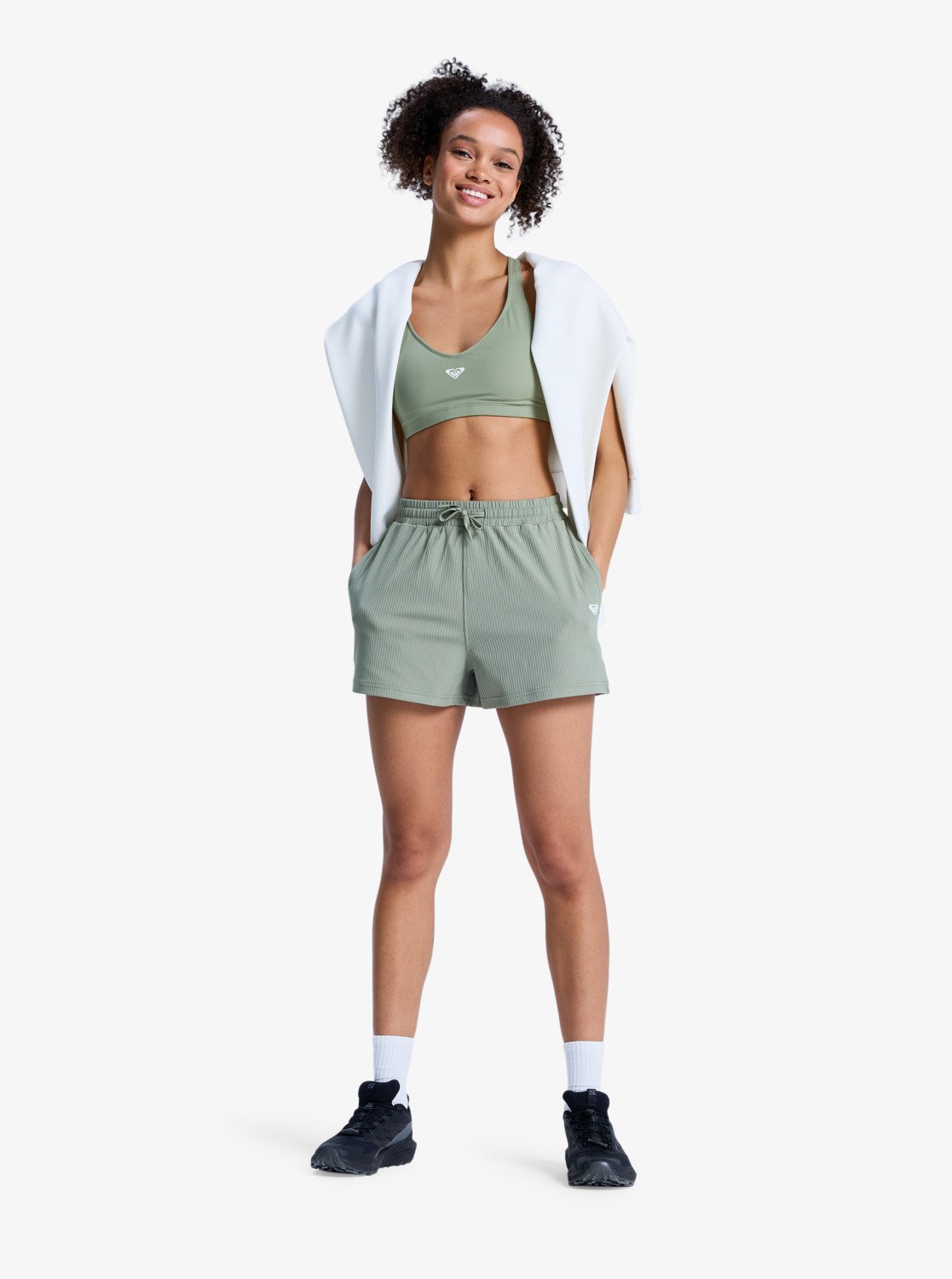 ROXY Rise & Vibe Rib Short - Workout Shorts Für Damen