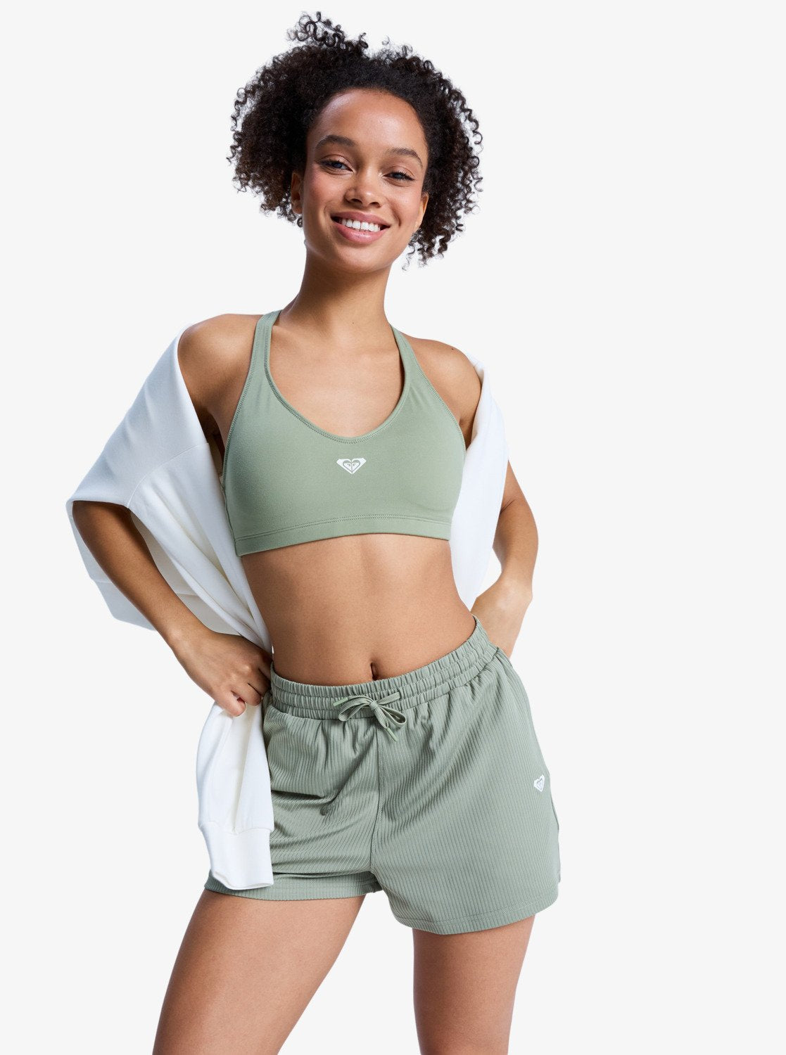 ROXY Rise & Vibe Rib Short - Workout Shorts Für Damen