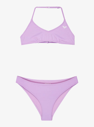 Roxy Solid Active Rg Tri Bra Set - Two Piece Bralette Bikini Set For Girls