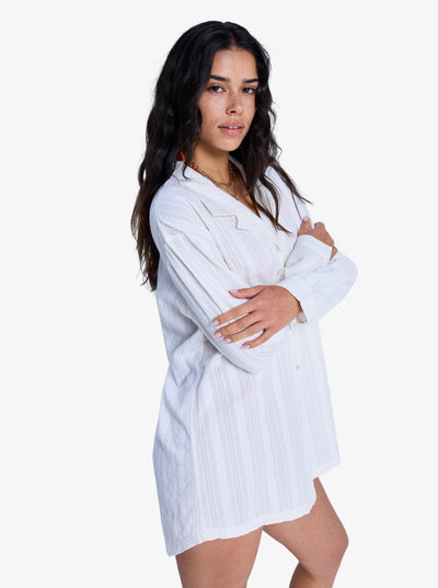 Sunset Back - Beach Cover-Up Shirt Voor Dames