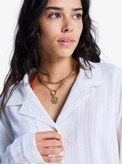 Sunset Back - Beach Cover-Up Shirt Voor Dames