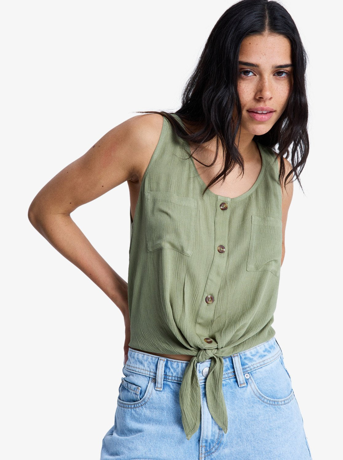 Tropical Hill - Mouwloze Blouse Voor Dames