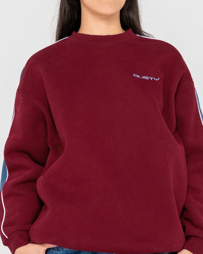 Rusty Two Timer Panelled Crew Fleece
