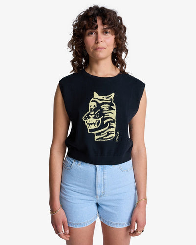 RVCA Af Tiger Sweater Tank - Knitted Vest Für Damen