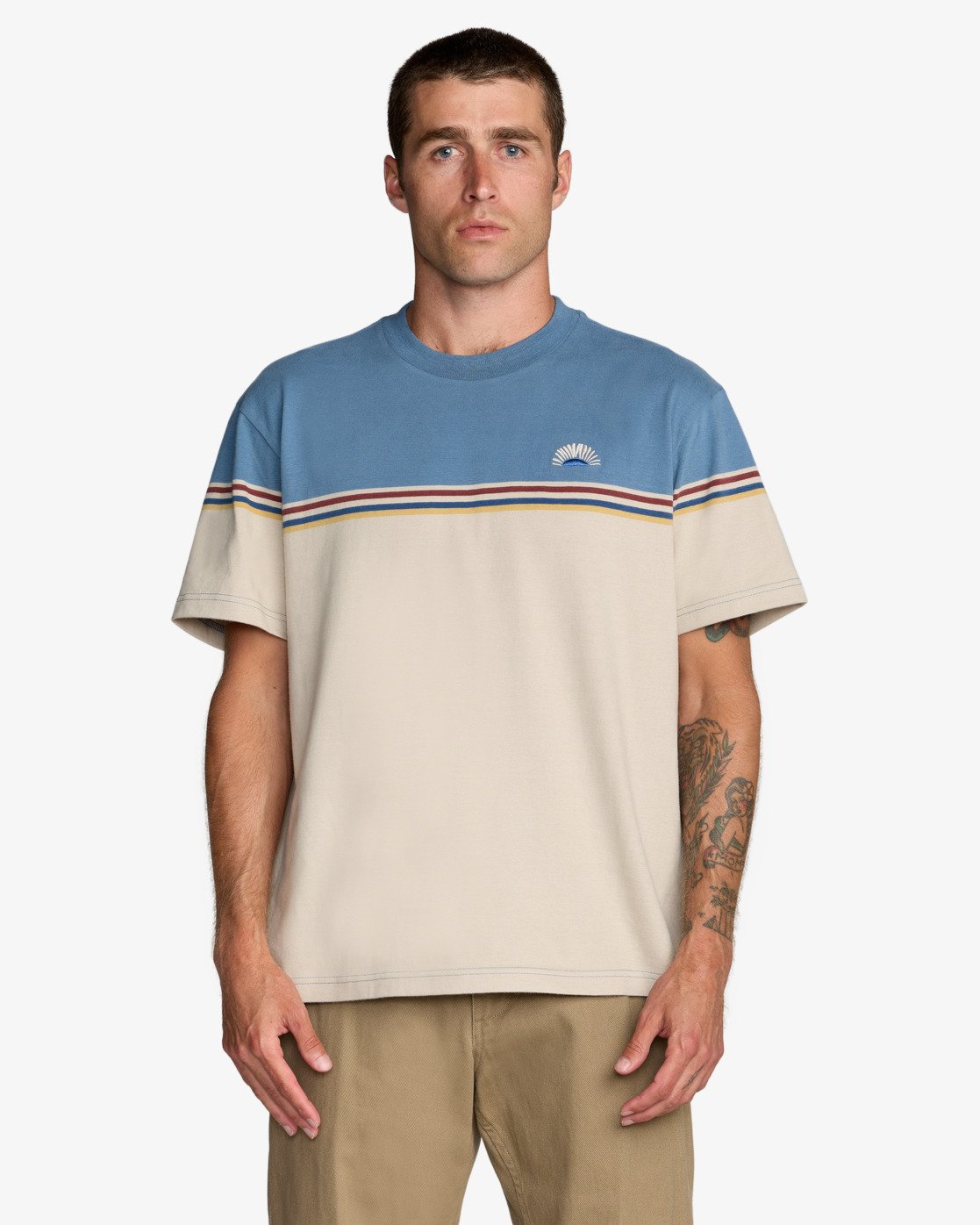 RVCA Pismo Stripe - Korte Mouwen T-Shirt Für Herren