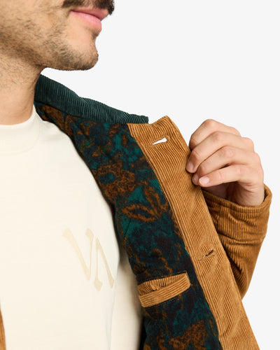 RVCA Post Dayshift Cord - Jacket With Flannel Lining for Men