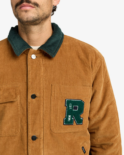 RVCA Post Dayshift Cord - Jacket With Flannel Lining for Men