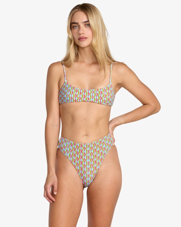 RVCA Slow Going Hi Rise Cheeky - Medium Coverage Bikini-Unterteile Für Damen