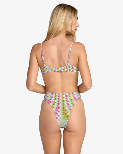 RVCA Slow Going Hi Rise Cheeky - Medium Coverage Bikini Bottoms for Women