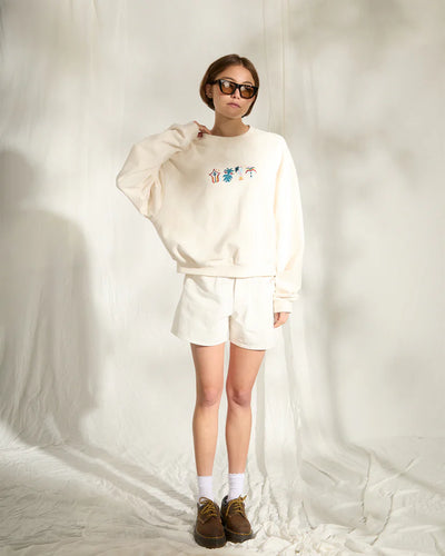 Volcom Featured Artist Bruno Lucas Womens Crew Fleece Swe