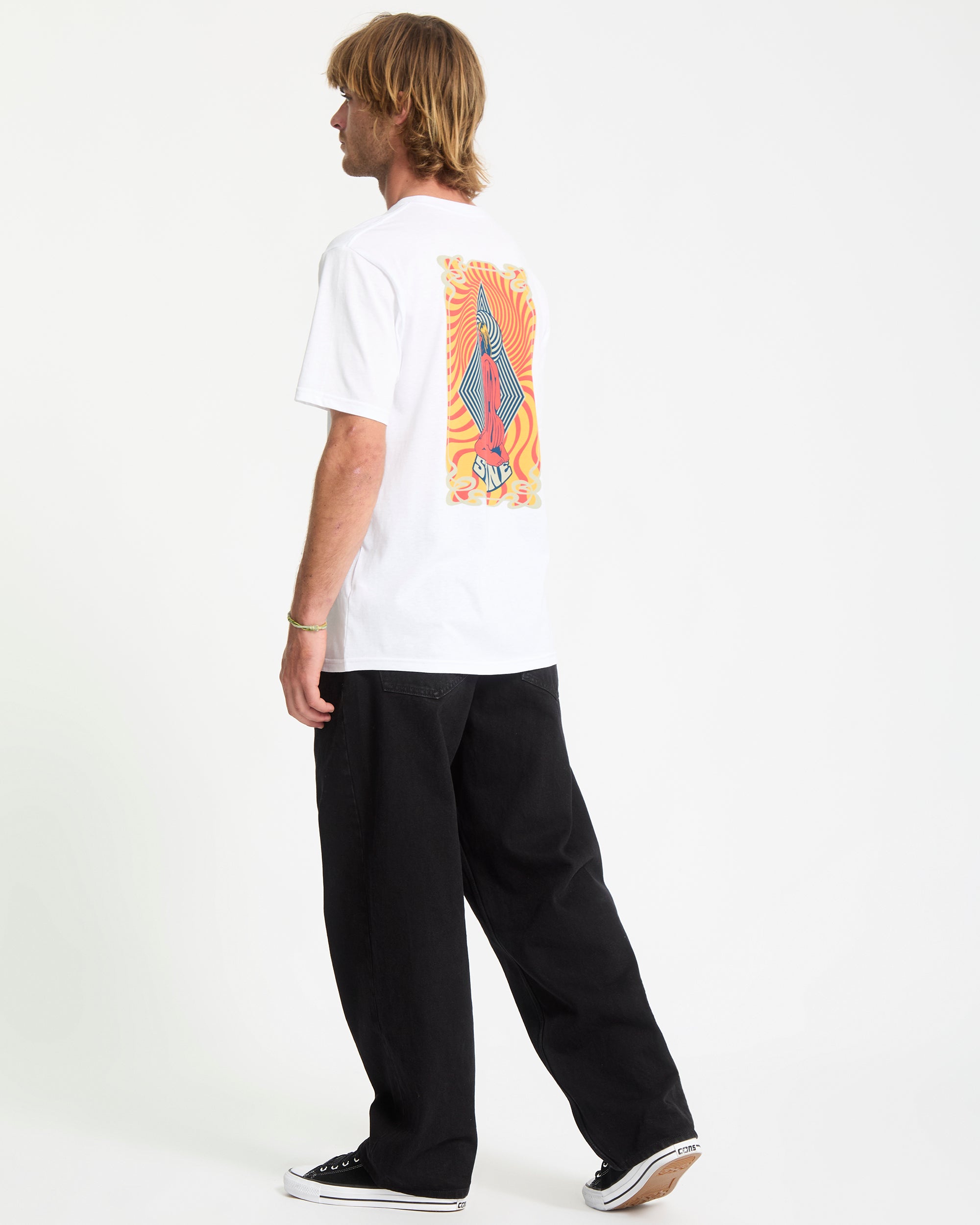 Psychback - Heren Skate Lifestyle Basic T-shirt met korte mouwen